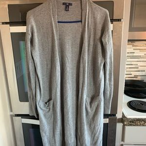 Long Grey Gap Cardigan Size S